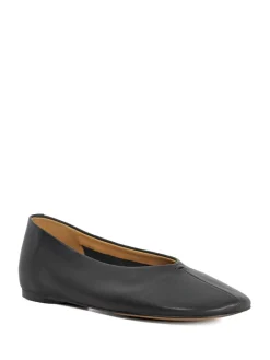 Dune London Highcut High Cut Round Toe Ballet Flats Black Clearance