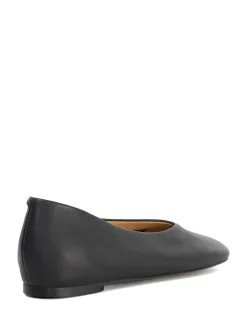 Dune London Highcut High Cut Round Toe Ballet Flats Black Clearance