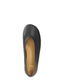 Dune London Highcut High Cut Round Toe Ballet Flats Black Clearance