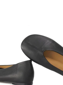 Dune London Highcut High Cut Round Toe Ballet Flats Black Clearance