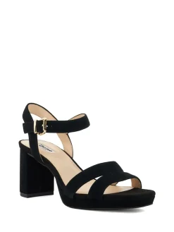 Dune London Manifesting Mini Platform Sandals Black New