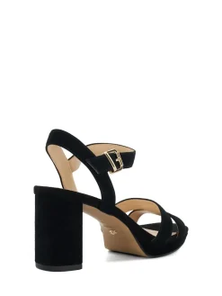 Dune London Manifesting Mini Platform Sandals Black New