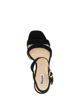 Dune London Manifesting Mini Platform Sandals Black New