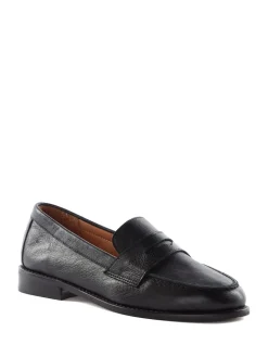 Dune London Standard Fit Ginelli Flexi Sole Leather Penny Loafers Black Hot