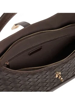 Dune London Dorset Medium Turnlock Shoulder Bag Brown New