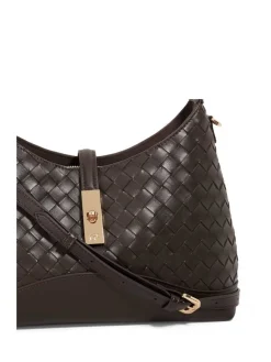 Dune London Dorset Medium Turnlock Shoulder Bag Brown New