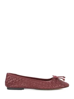Dune London Red Heat Woven Ballerina Shoes Sale