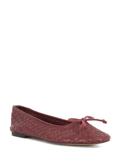 Dune London Red Heat Woven Ballerina Shoes Sale