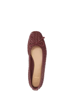 Dune London Red Heat Woven Ballerina Shoes Sale