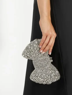 Dune London Enchant Diamante Bow Bag Silver Hot