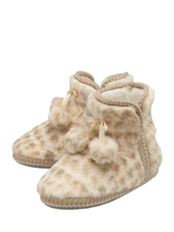 Dunlop Faux Bootie Pom Pom Slippers Cream Sale