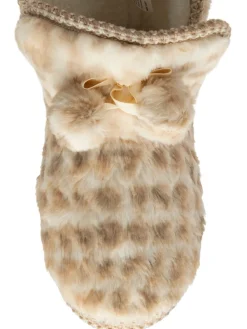 Dunlop Faux Bootie Pom Pom Slippers Cream Sale