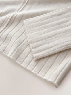 Next Ecru 100% Lambswool N.Premium Crew Neck Jumper Outlet