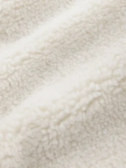 Next Borg Zip Through Fleece With Rib Collar Ecru Best