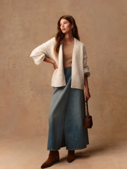 Next Ecru Neppy Soft Touch Chunky Knit Cardigan Clearance