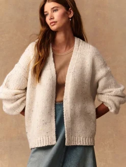 Next Ecru Neppy Soft Touch Chunky Knit Cardigan Clearance