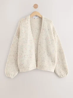 Next Ecru Neppy Soft Touch Chunky Knit Cardigan Clearance