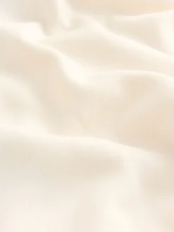 Next Relaxed Fit Heavyweight Longline Crew Neck Sweatshirt Ecru Off White New