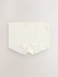 Next Ecru/Pink Short Seamfree Pointelle Knickers 3 Pack Online