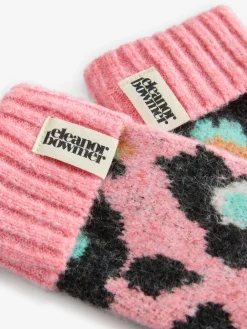 Eleanor Bowmer Checkerboard Lips Mittens Pink/Blue Discount