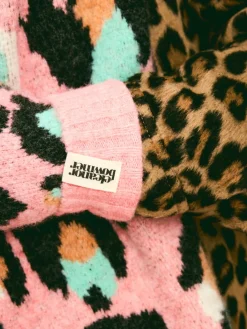 Eleanor Bowmer Checkerboard Lips Mittens Pink/Blue Discount