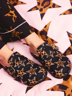 Eleanor Bowmer Leopard Star Mule Slippers Online
