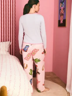 Eleanor Bowmer Pale Pink Howdy Cardigan Pyjamas Clearance