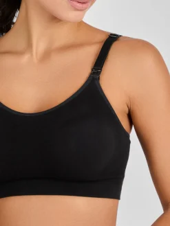 Jojo Maman Bébé Emma Jane Black and White 2-Pack Cotton Seamless Nursing Bras Best