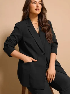 Evans Black Edge To Edge Blazer Discount