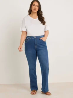 Evans Blue Denim Bootcut Jeans Clearance