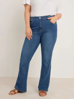 Evans Blue Denim Bootcut Jeans Clearance