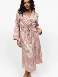 Fable and Eve Pink Long Sleeve Dressing Gown Discount