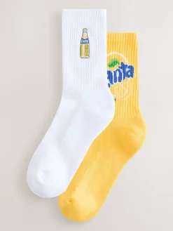 Next Fanta Lemon License Ribbed Ankle Socks 2 Pack Online