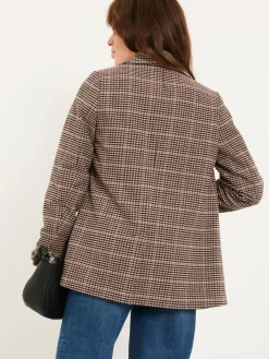 Fat Face FatFace Alba Brown Check Blazer Sale