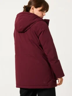 Fat Face FatFace Brea Quilted Coat Dark Red Sale