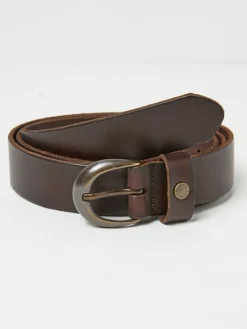 Fat Face FatFace Brown Leather Jean Belt Hot