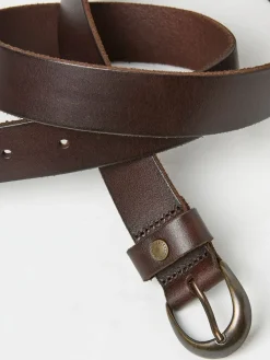 Fat Face FatFace Brown Leather Jean Belt Hot