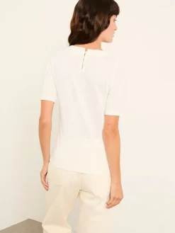 Fat Face FatFace Callie Pointelle Top Ivory Discount