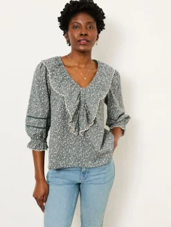 Fat Face FatFace Carly Blouse Blue Ditsy Clearance