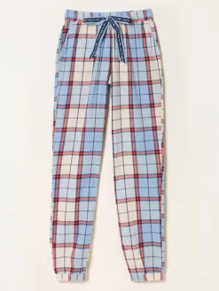 Fat Face FatFace Cora Blue Check Pyjama Bottom Clearance