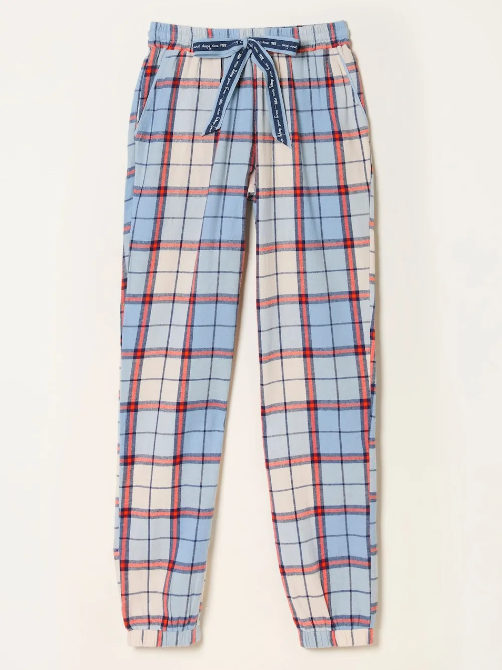 Fat Face FatFace Cora Blue Check Pyjama Bottom Clearance