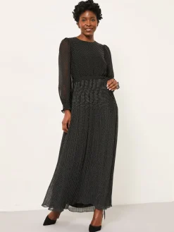 Fat Face FatFace Darcy Black Pin Spot Darcy Midi Dress Hot