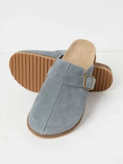 Fat Face FatFace Elda Suede Clogs Blue Outlet