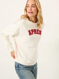 Fat Face FatFace Emily Ivory Apres Graphic Crew Sweatshirt Clearance