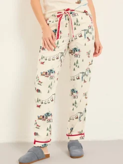 Fat Face FatFace Eva Pyjama Bottoms Ivory Apres Ski Hot