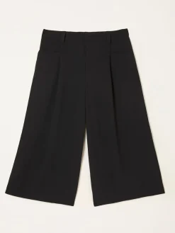 Fat Face FatFace Evie Black Satin Back Crepe Culotte