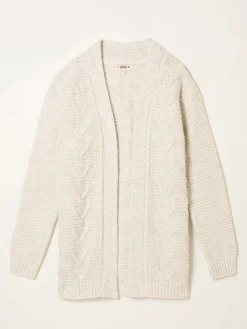 Fat Face FatFace Ezzie Knitted Edge To Edge Cardigan Ivory Outlet