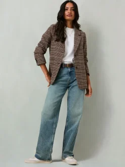 Fat Face FatFace Filby Relaxed Straight Jeans Bleach Wash Denim Online