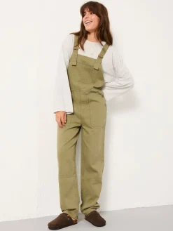 Fat Face FatFace Freja Khaki Green Dungarees New