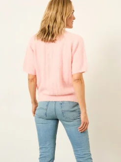 Fat Face FatFace Georgina Knitted Fluffy Cardigan Pink